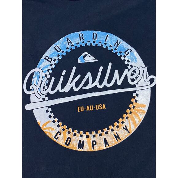 Quiksilver Logo Graphic T-Shirt Men’s Size Large White 100% Cotton Surf Skate - Picture 8 of 10